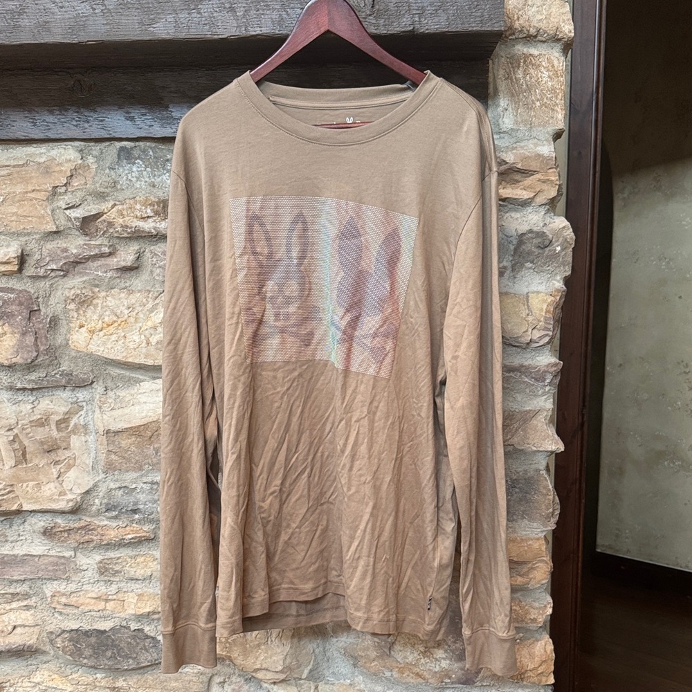 Psycho Bunny Tan Long Sleeve Tee